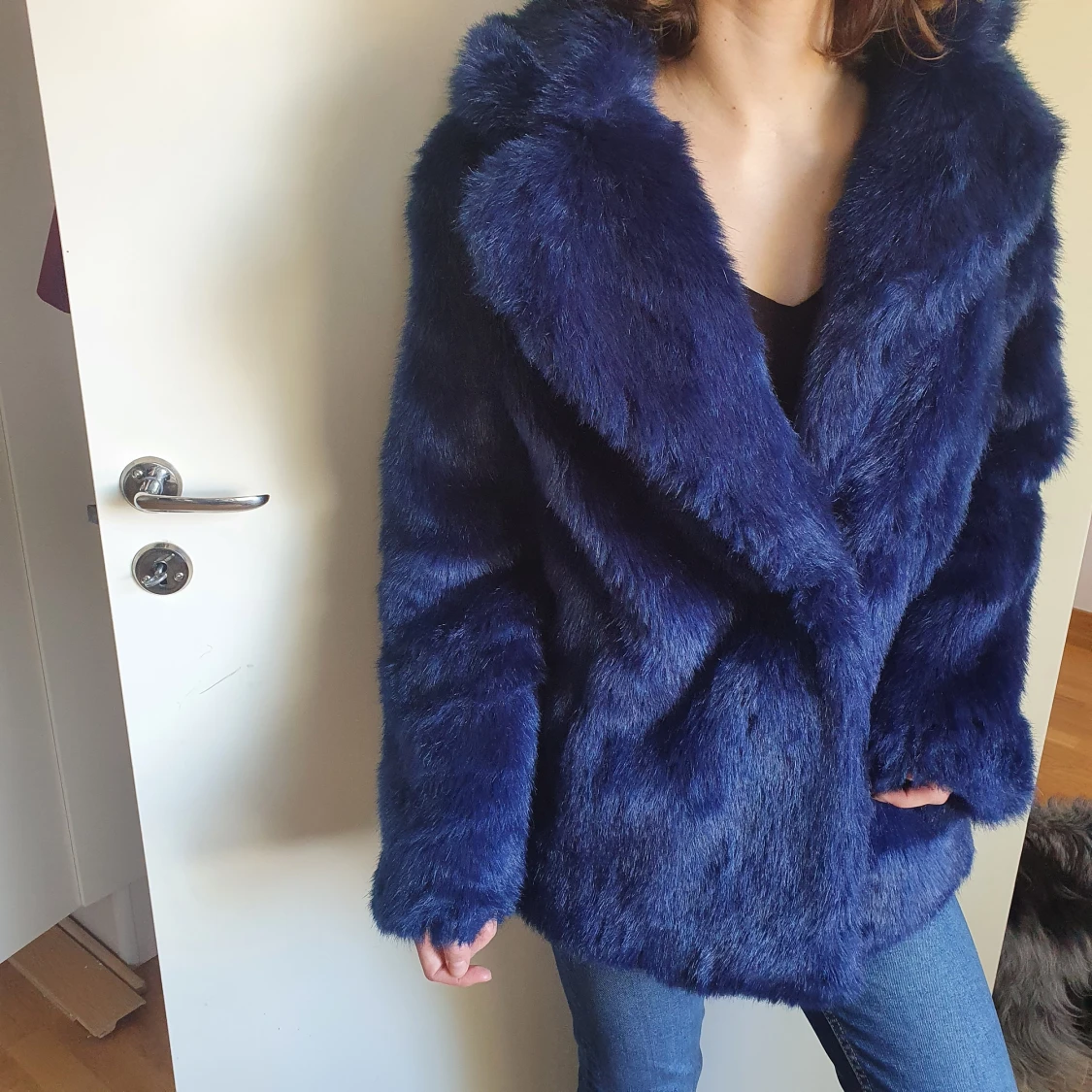 Elektriskt blå päls jacka, Asos - 90