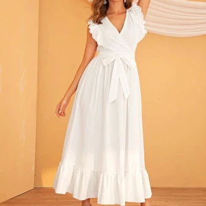 Vit långklänning - Bra skick, frakt 66 kr