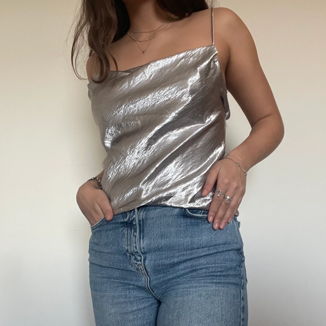 Silvrig skimrande topp! - 90