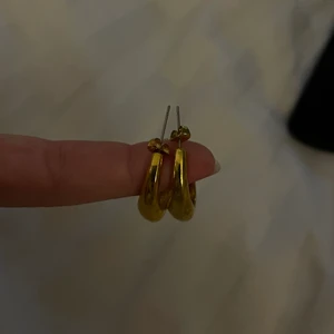 Örhängen  - Örhängen från mango i guld, använda en gång.