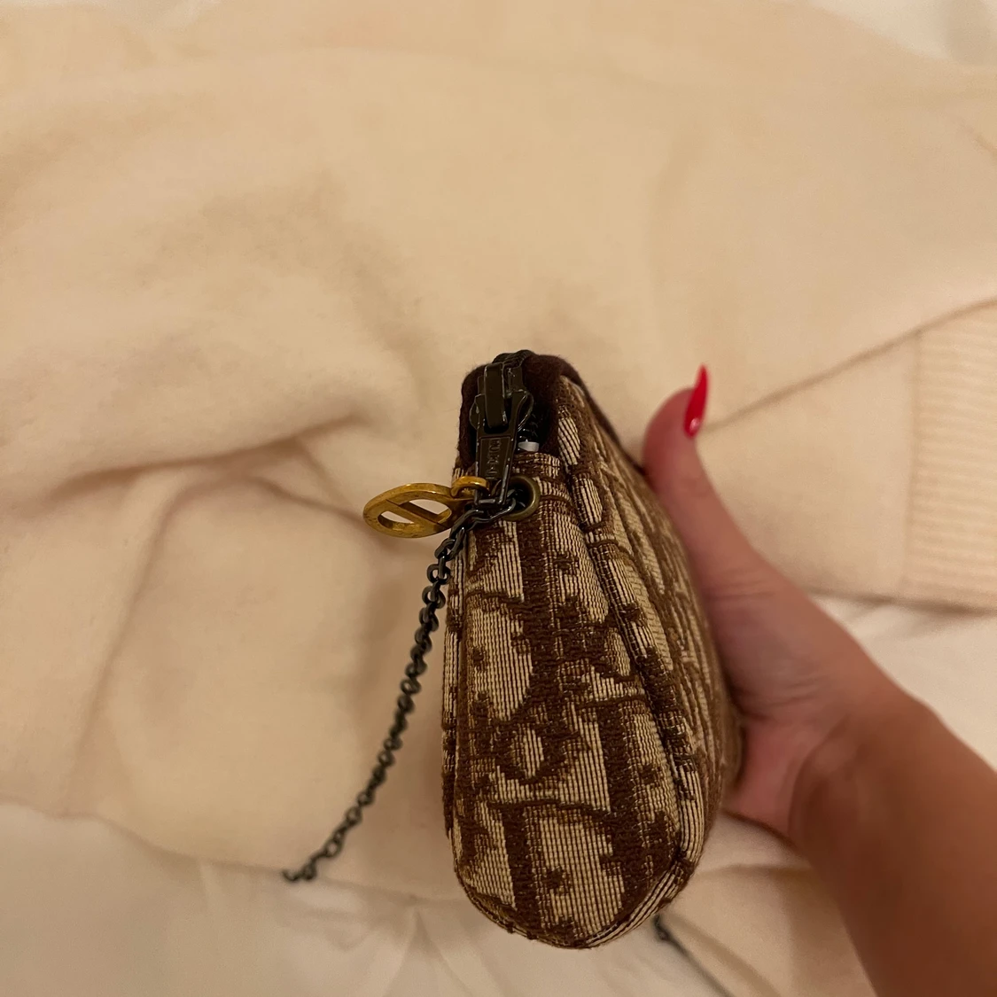 VINTAGE DIOR MONOGRAM CLOTH CLUTCH - 90