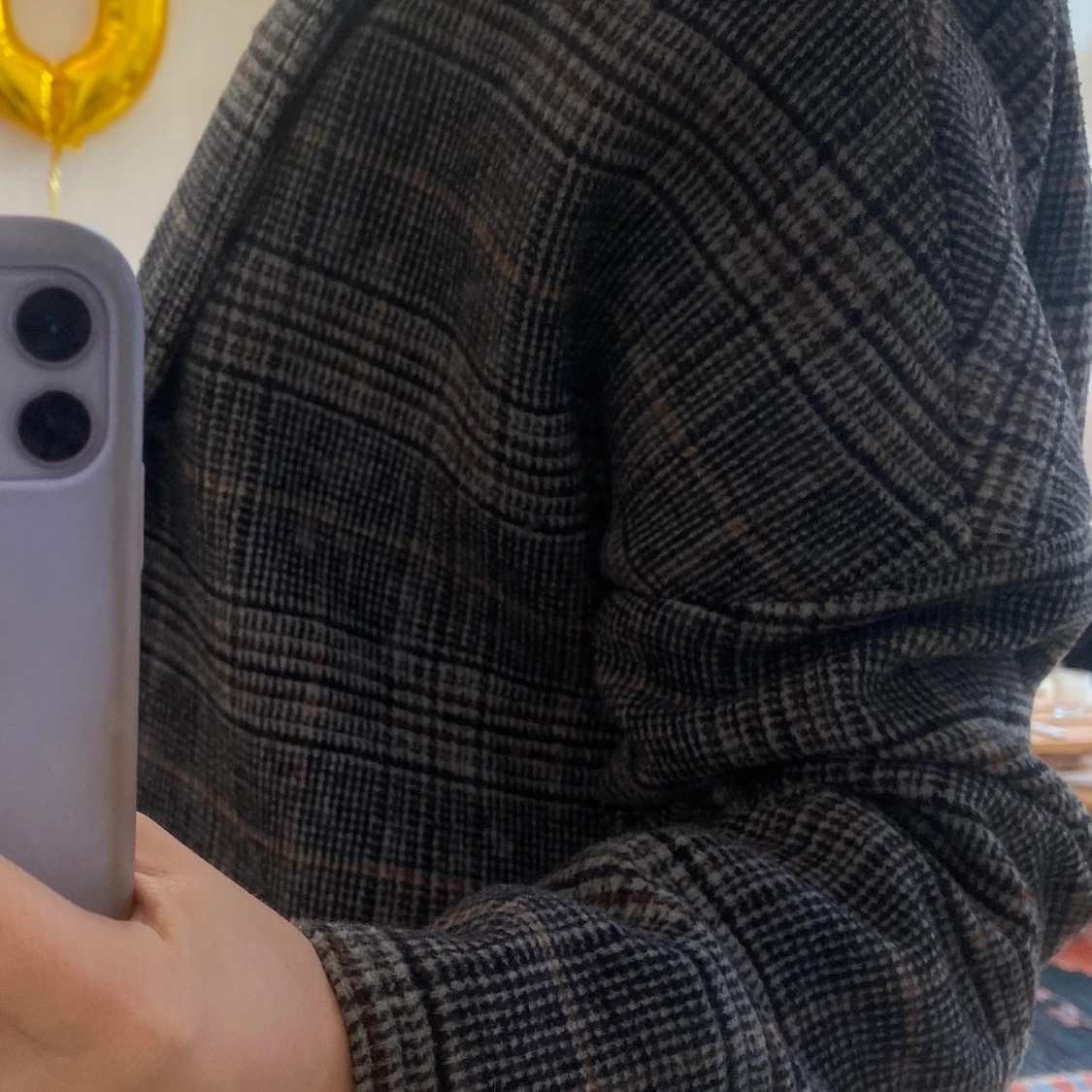 Grå mönstrad superfin kappa 😻 - 91