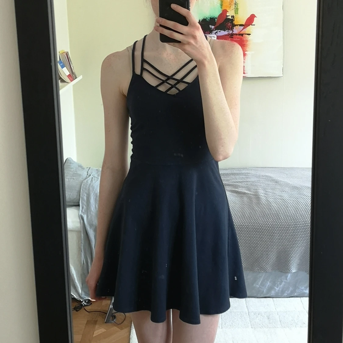 Marinblå klänning  - 91