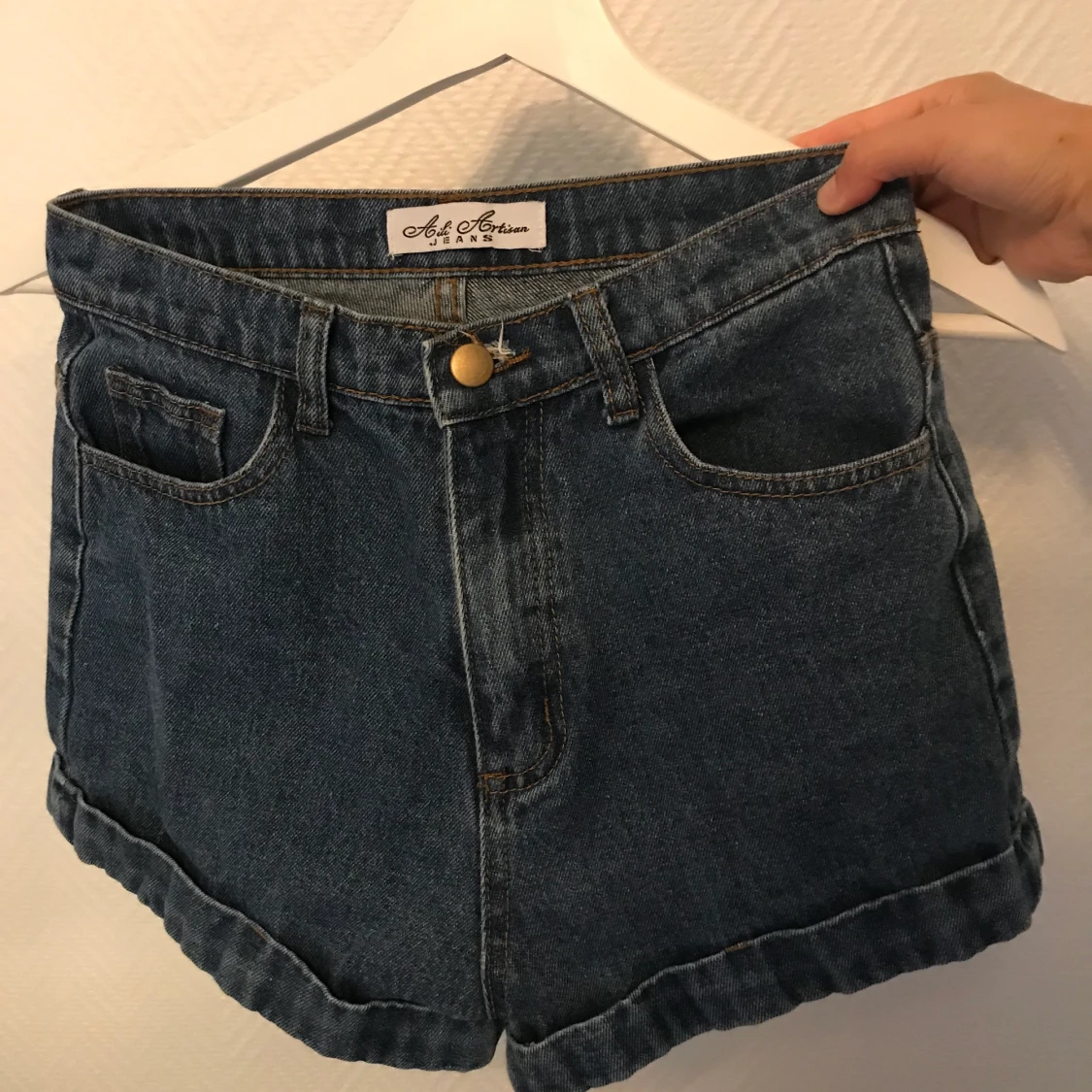 Mörkblå Jeans shorts  - 91
