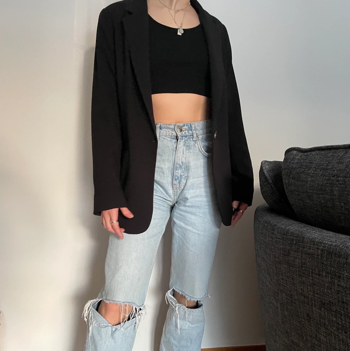 Svart Blazer/kavaj från HM