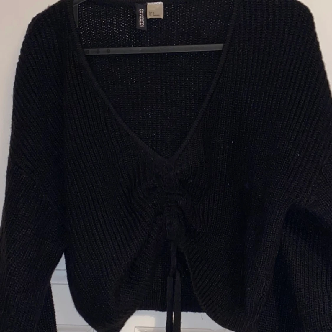 Svart stickad tröja - 90
