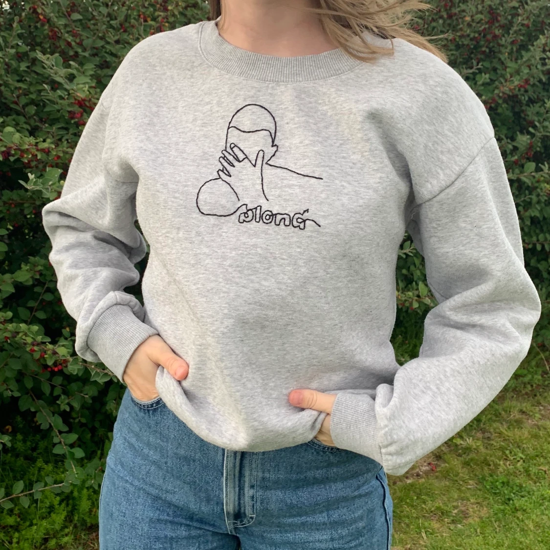 Broderad tröja - 90