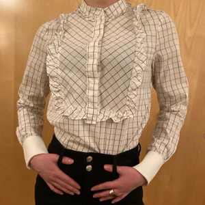And Less blouse  - Never used, old school 20’s fancy checked blouse with a lacey look.
