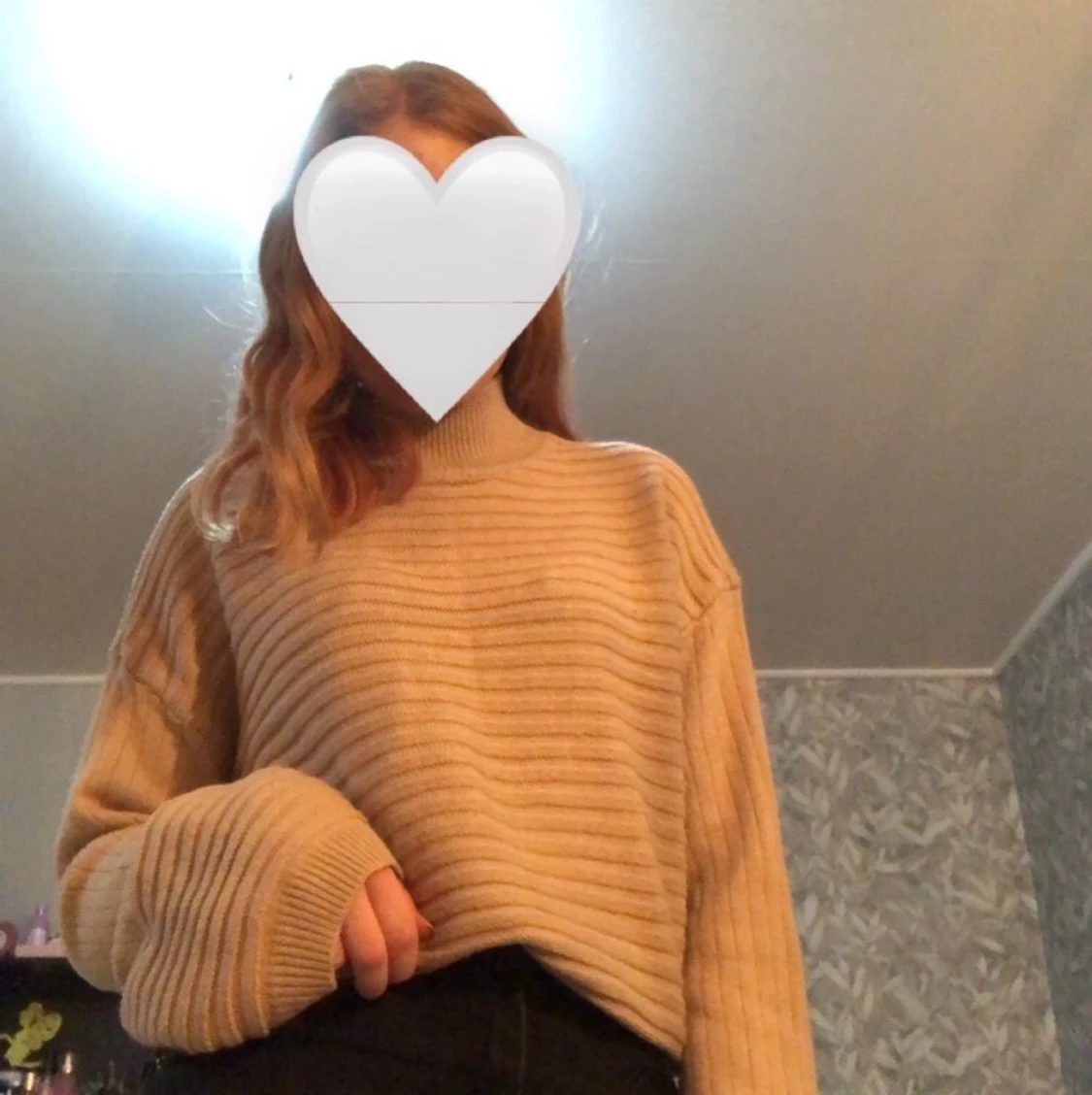 Rosa stickad tröja från SHEIN 