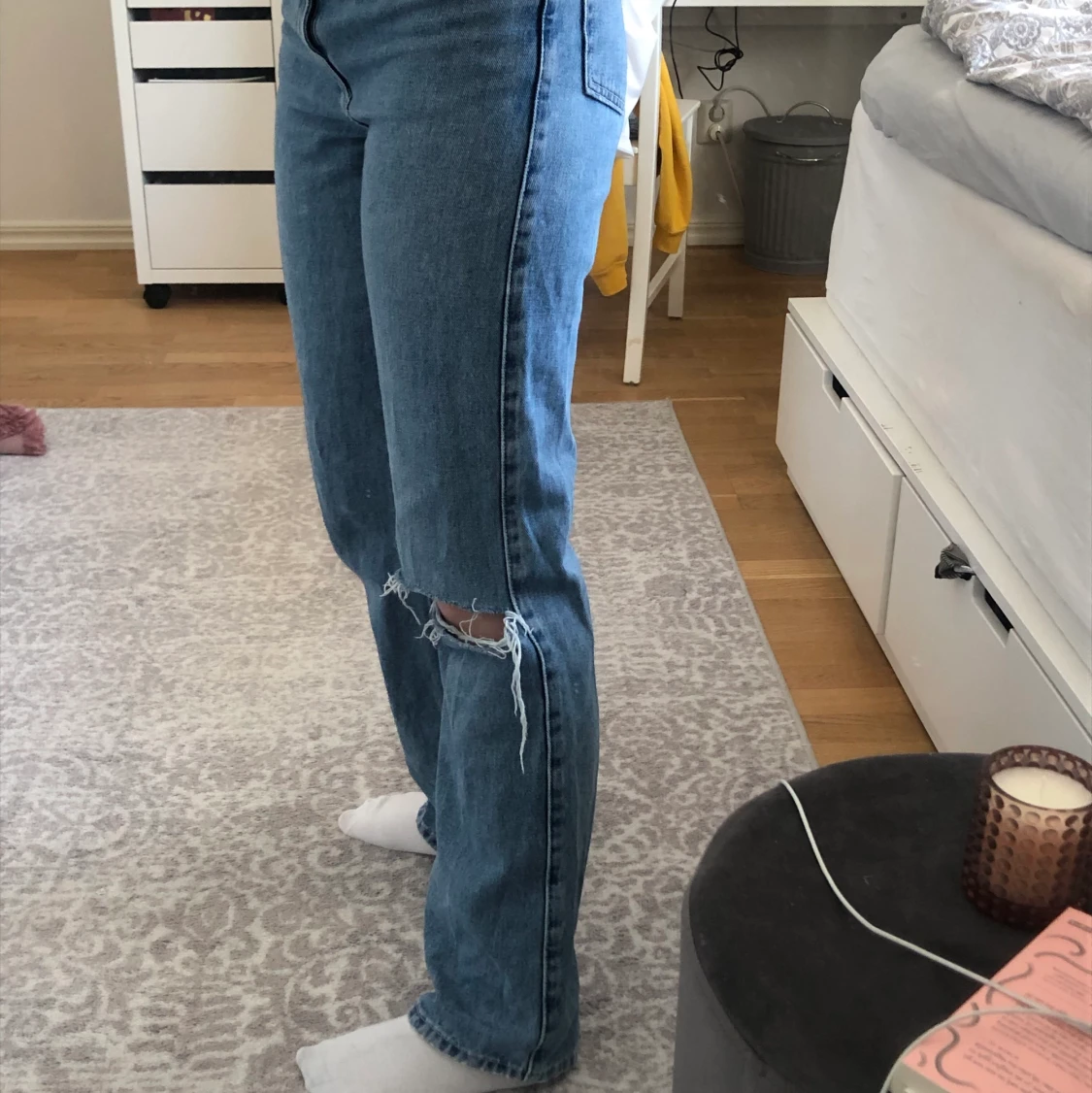 Blå Row jeans  - 90