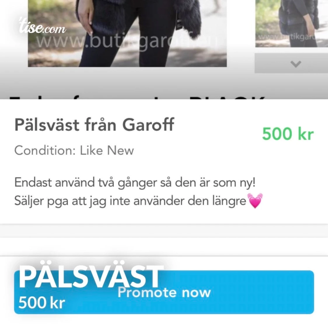 Pälsväst fake päls 