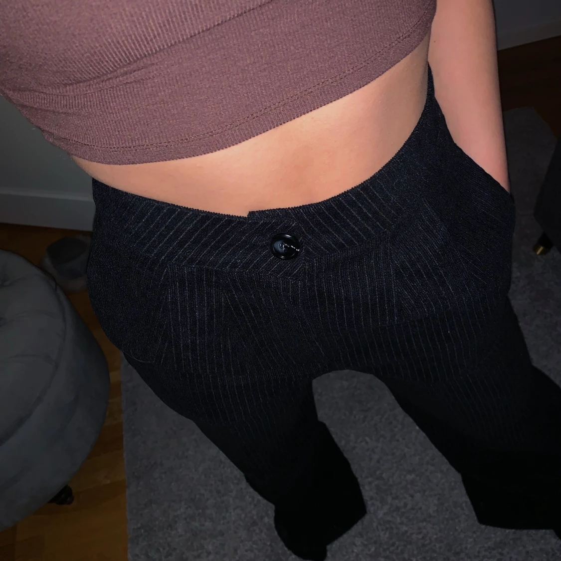 Svarta Manchesterbyxor 