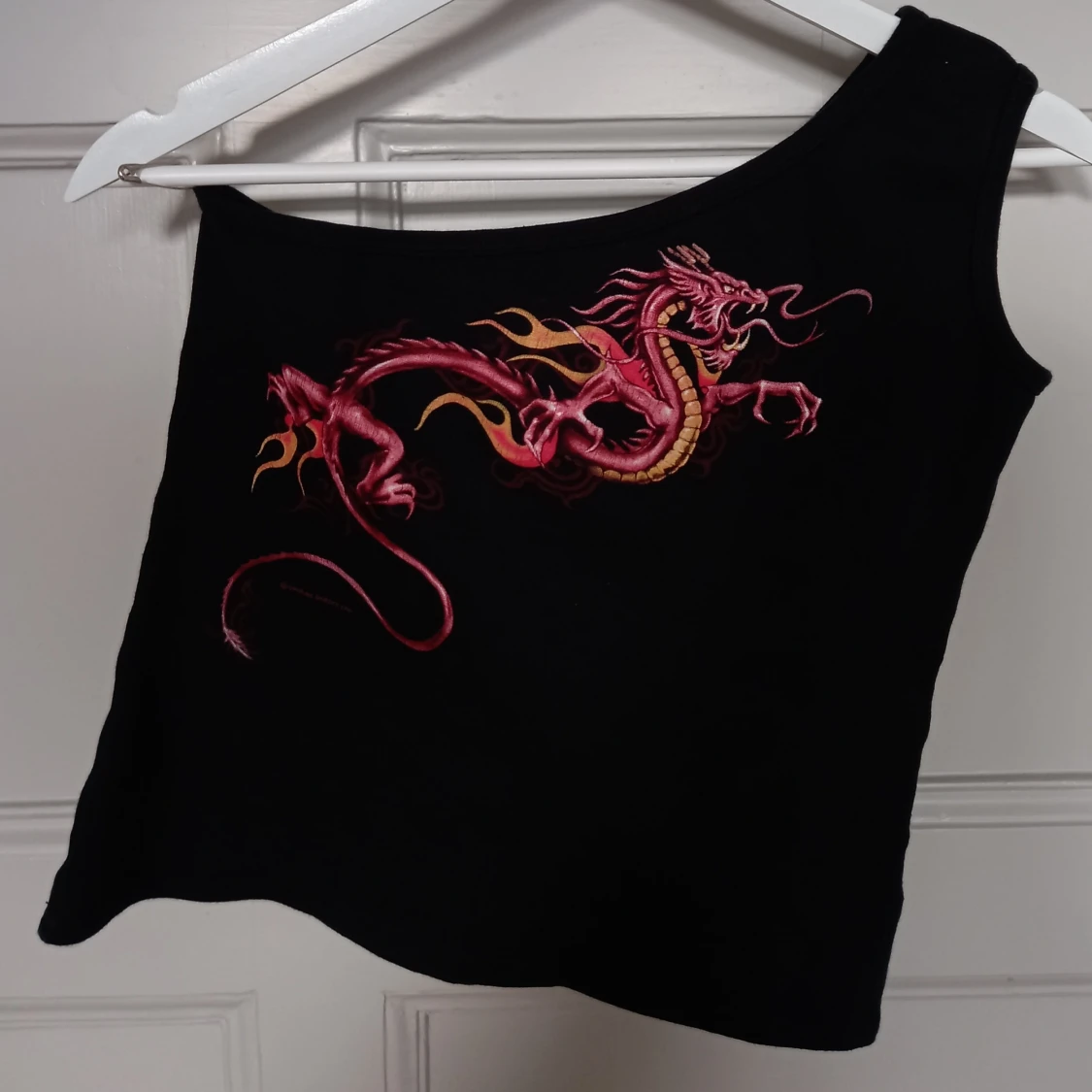 off shoulder topp med tryck - 90