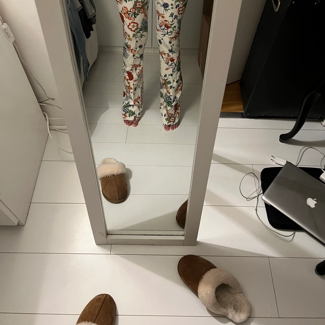 Zara blommig kostymbyxa - 91