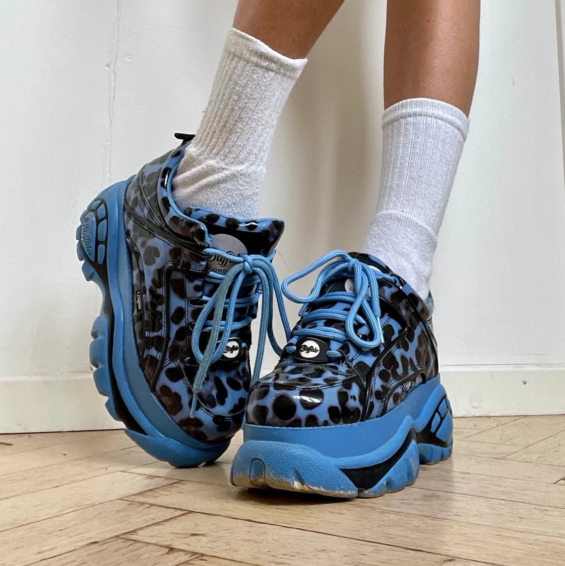 Buffalo London Sneakers - Blue Leopard