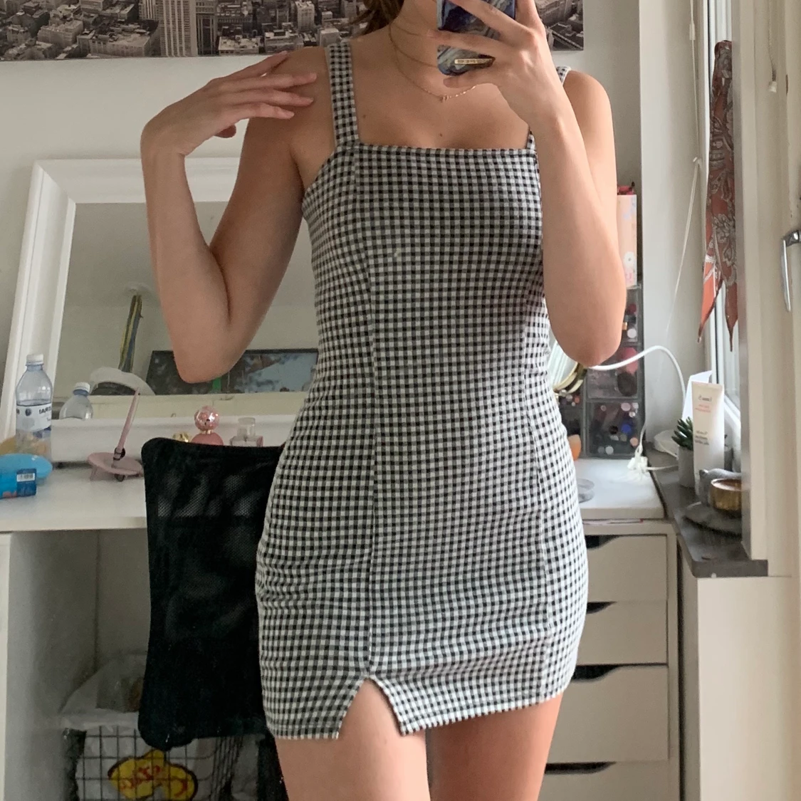 Bershka rutig klänning