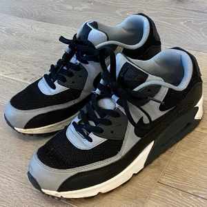 Nike Air Max 90 Wolf Grey/Black - Nike Air Max 90 i svart och grå delvis använda, storlek 42. Nypris ca 1600kr. Pris kan förhandlas, Köparen står för frakt