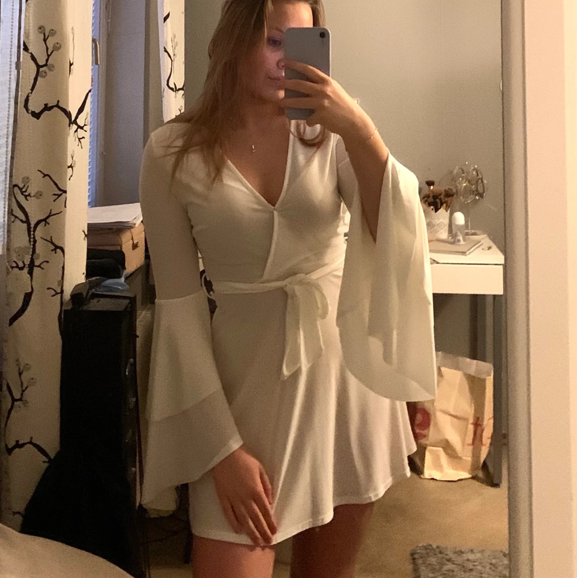 Vit klänning strl S