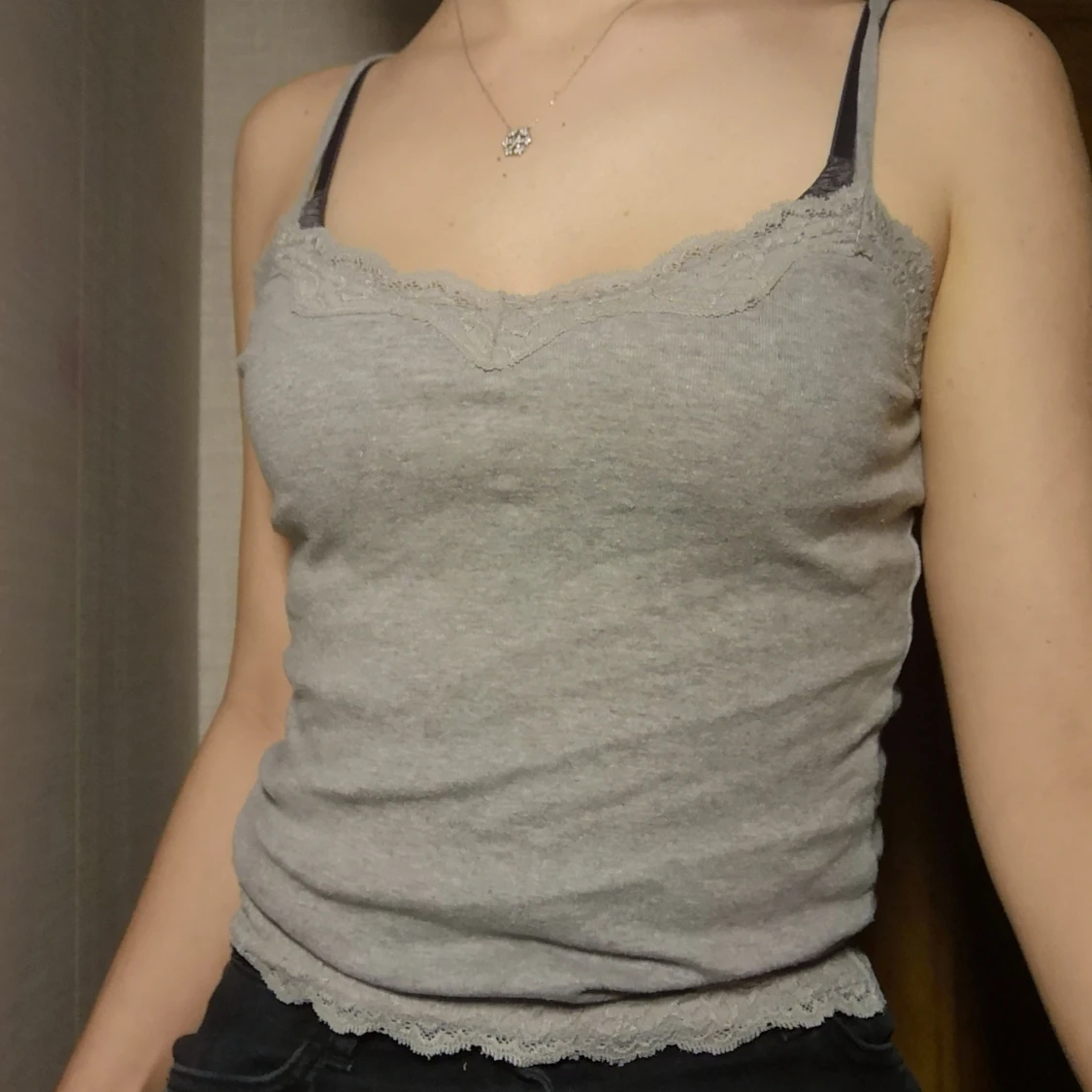 Ljusgrått basic linne storlek S