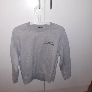 Hoddie - En fin hoodie. Grå. Men de har tre fläckar som finns på den (se bild 2) då jag inte får bort dem.
