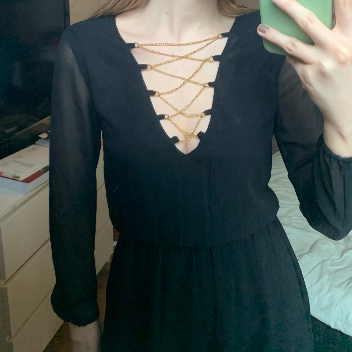 Klänning med kedjor - 90