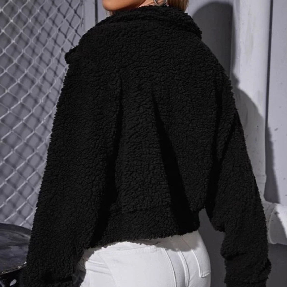 Svart kort ”Teddy-jacka”  - 90