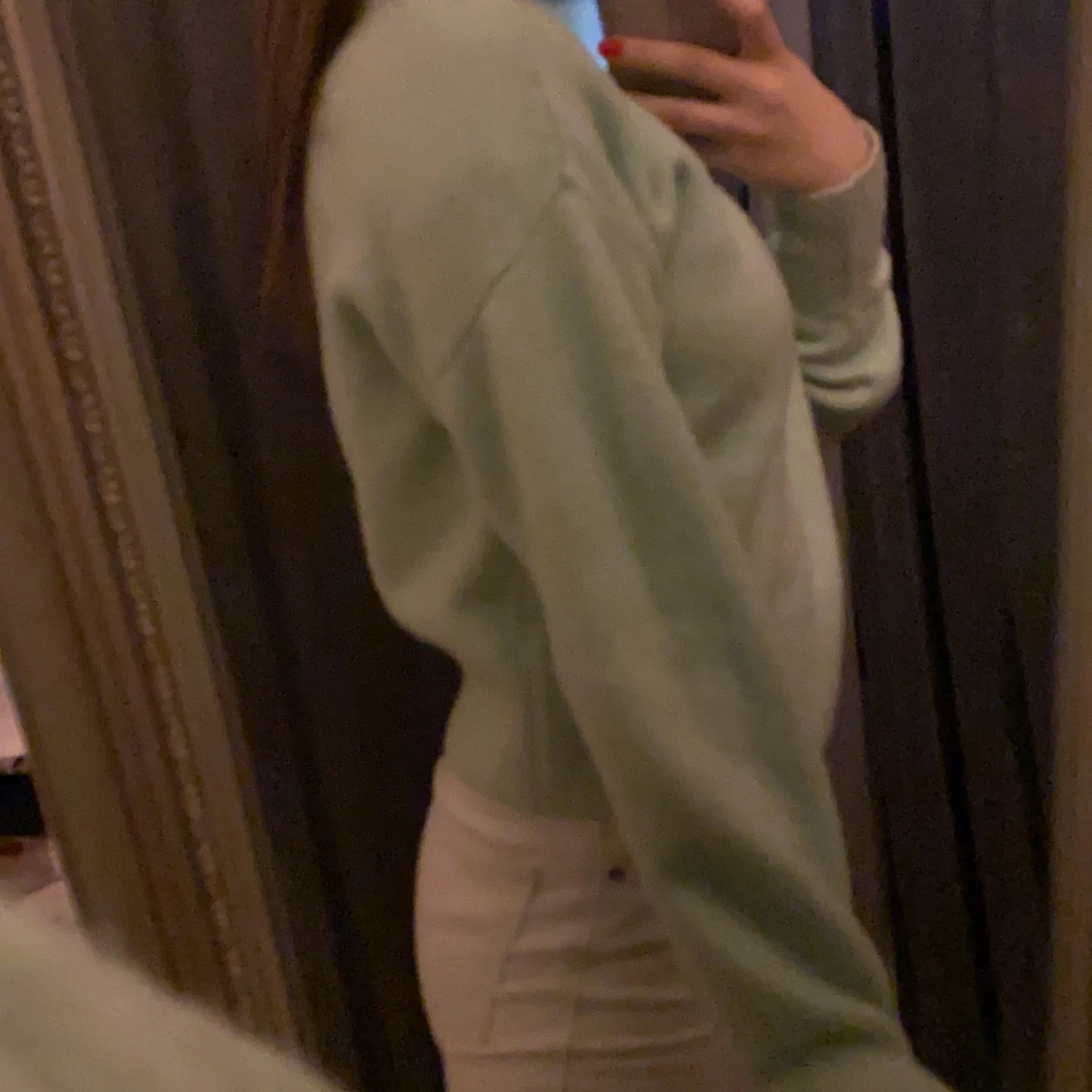 Ljusgrön stickad  - 90