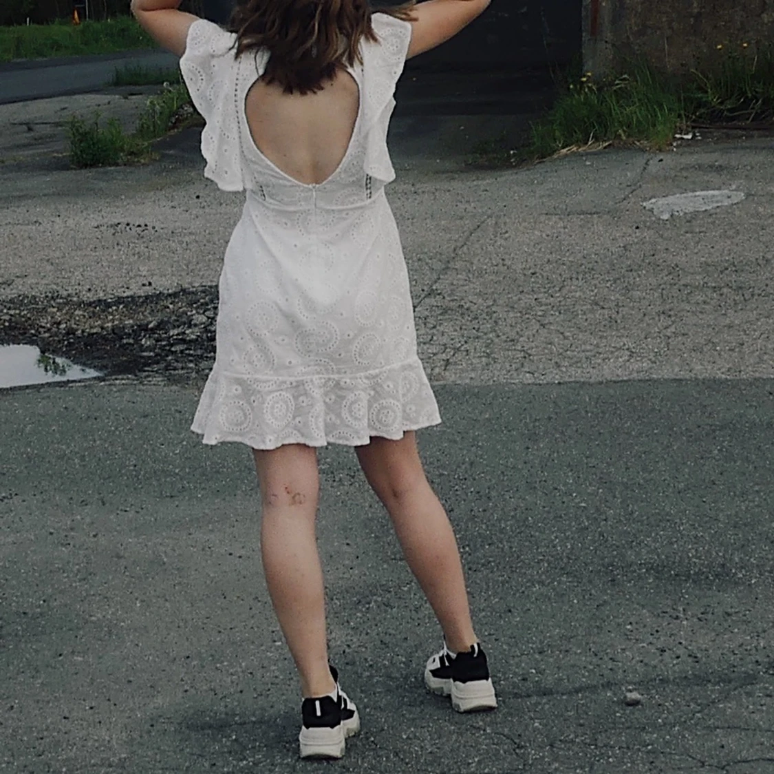 Fin vit klänning - 90