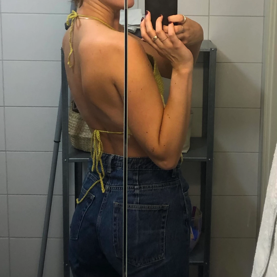 Virkad halterneck topp  - 90