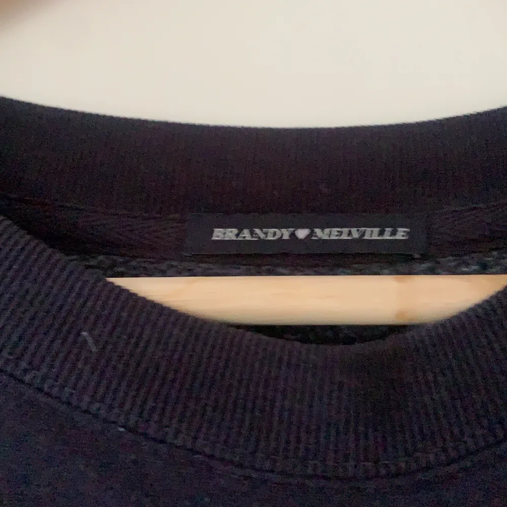 Brandy Melville crewneck i ny skick❤️❤️❤️ anändts 2 gånger och inga defekter. Köpte för ungefär 500kr. Säljer 350 + frakt❤️❤️. Tröjor & Koftor.