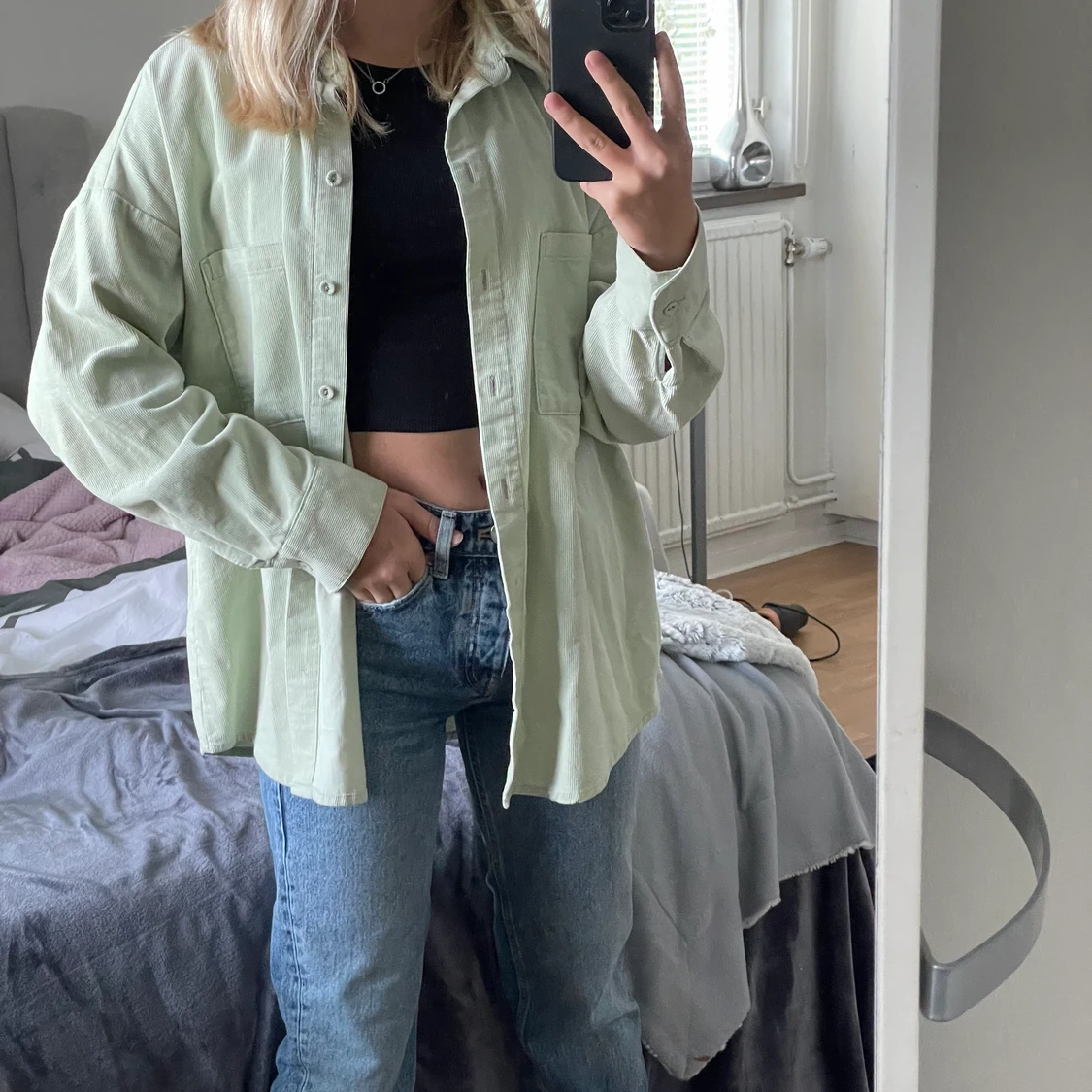 Grön skjortjacka  - 90
