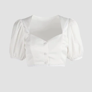 Vit topp ballongärm  - Supersöt oanvänd vit topp med ballongärm från cider. Storlek S. 150kr inklusive frakt. 