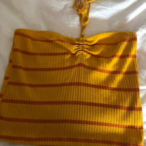 Linne - Orange randigt linne