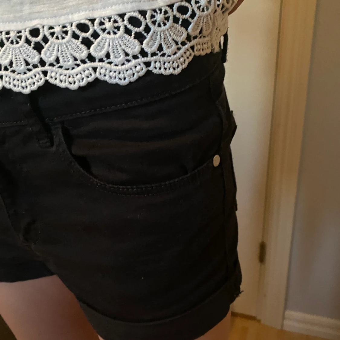 Svarta jeansshorts - 90