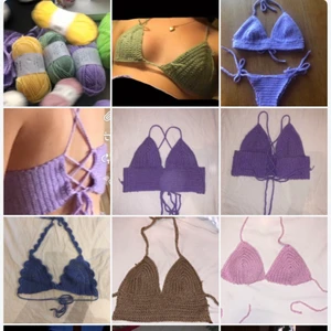 Virkade saker - Vi säljer fina toppar å bikinis som vi har virkat själva. Dom på bilden är exempel på saker man kan köpa, vi tar också beställningar. Kom privat för fler frågor 🦋💕💕🧶