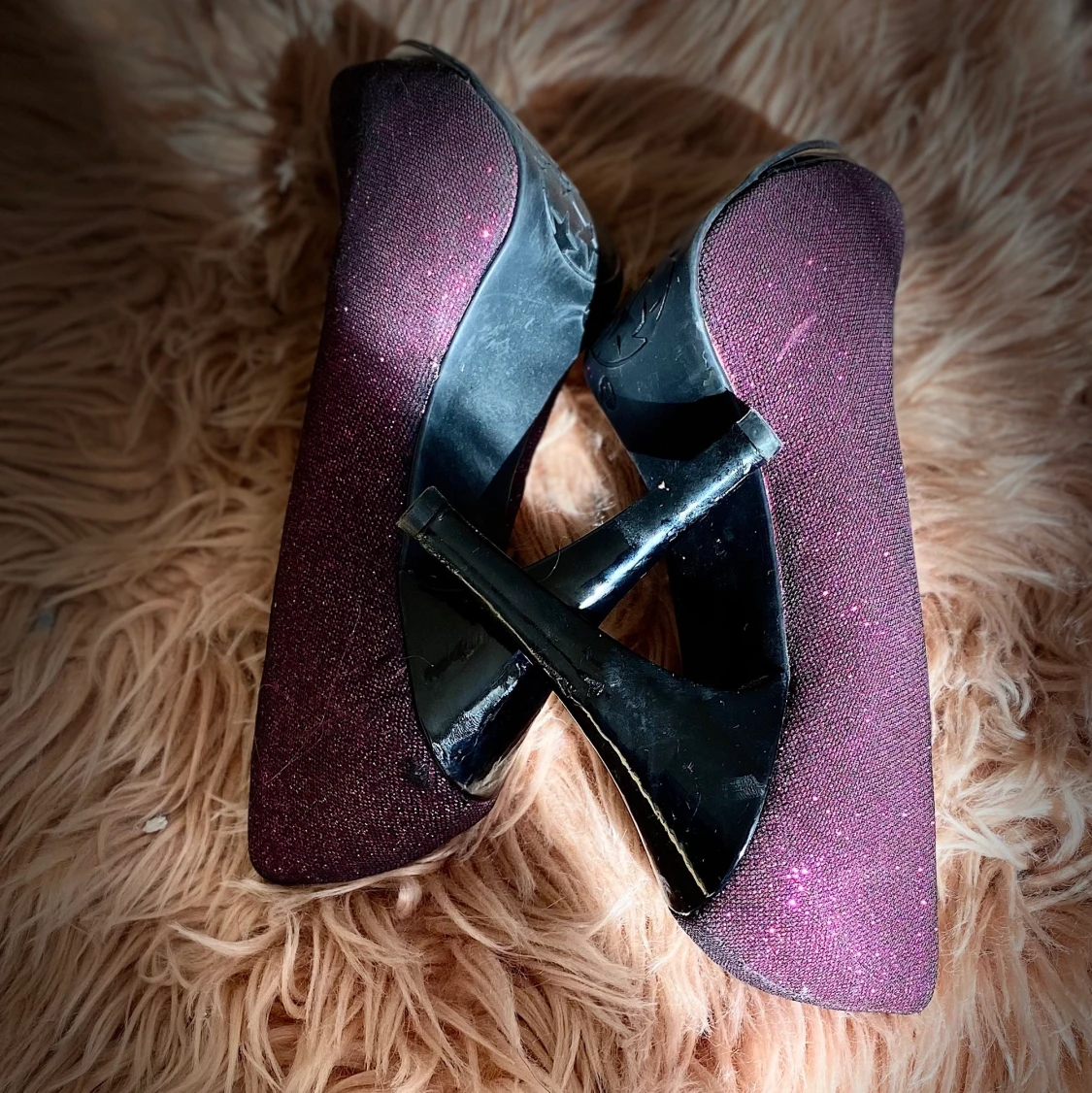 Purple sparkle High heels  - 91