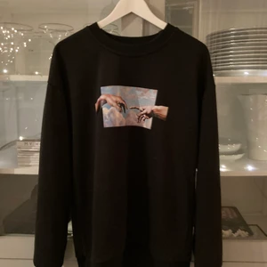 ”Gud och Adam” Sweatshirt -  Bra skick använd fåtal gånger. Mötes upp i Uppsala helst, kan skickas men köparen står för frakten. Storlek M. TTS mvh Amadeus