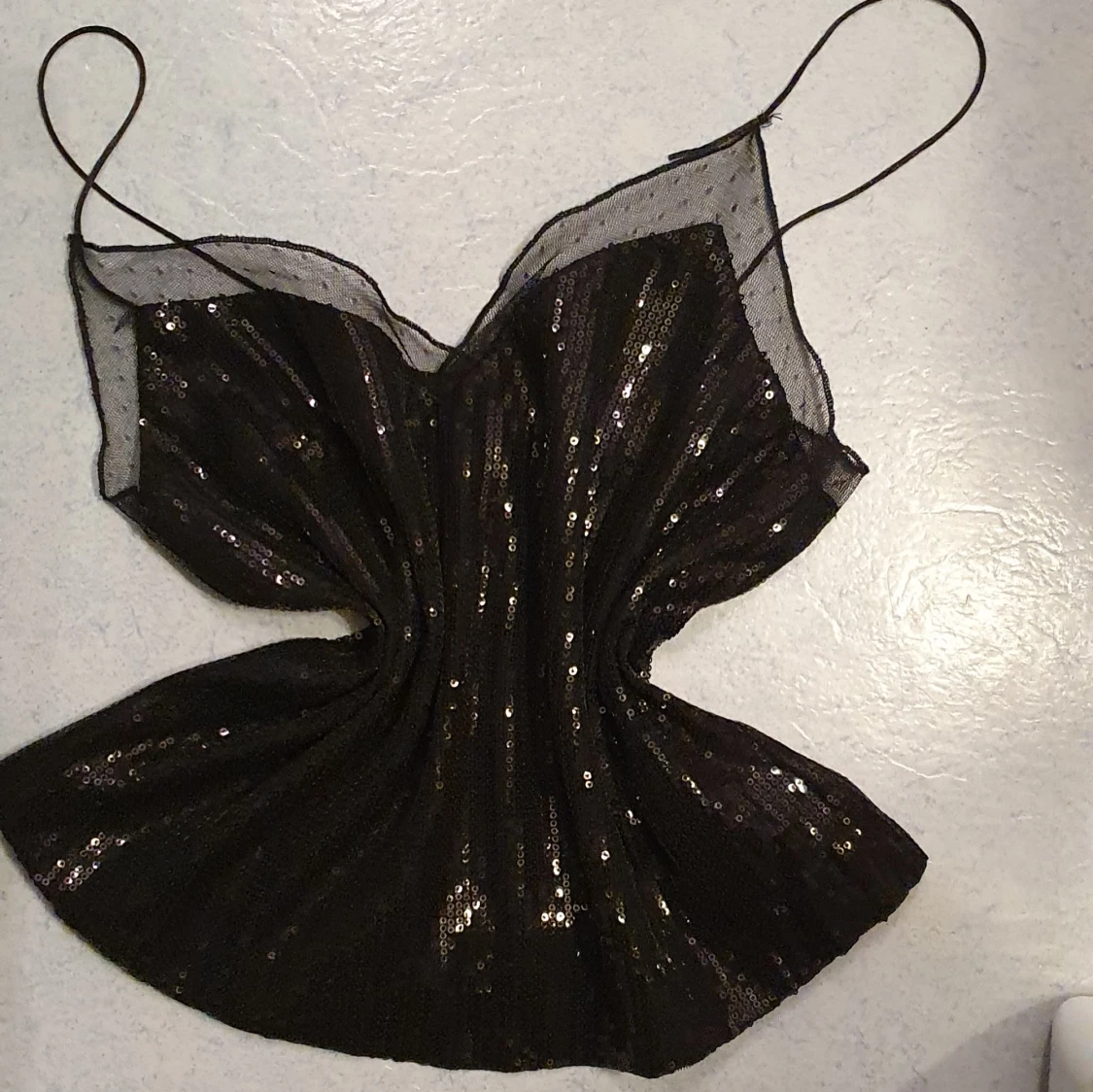 Super fin paljet topp - 90