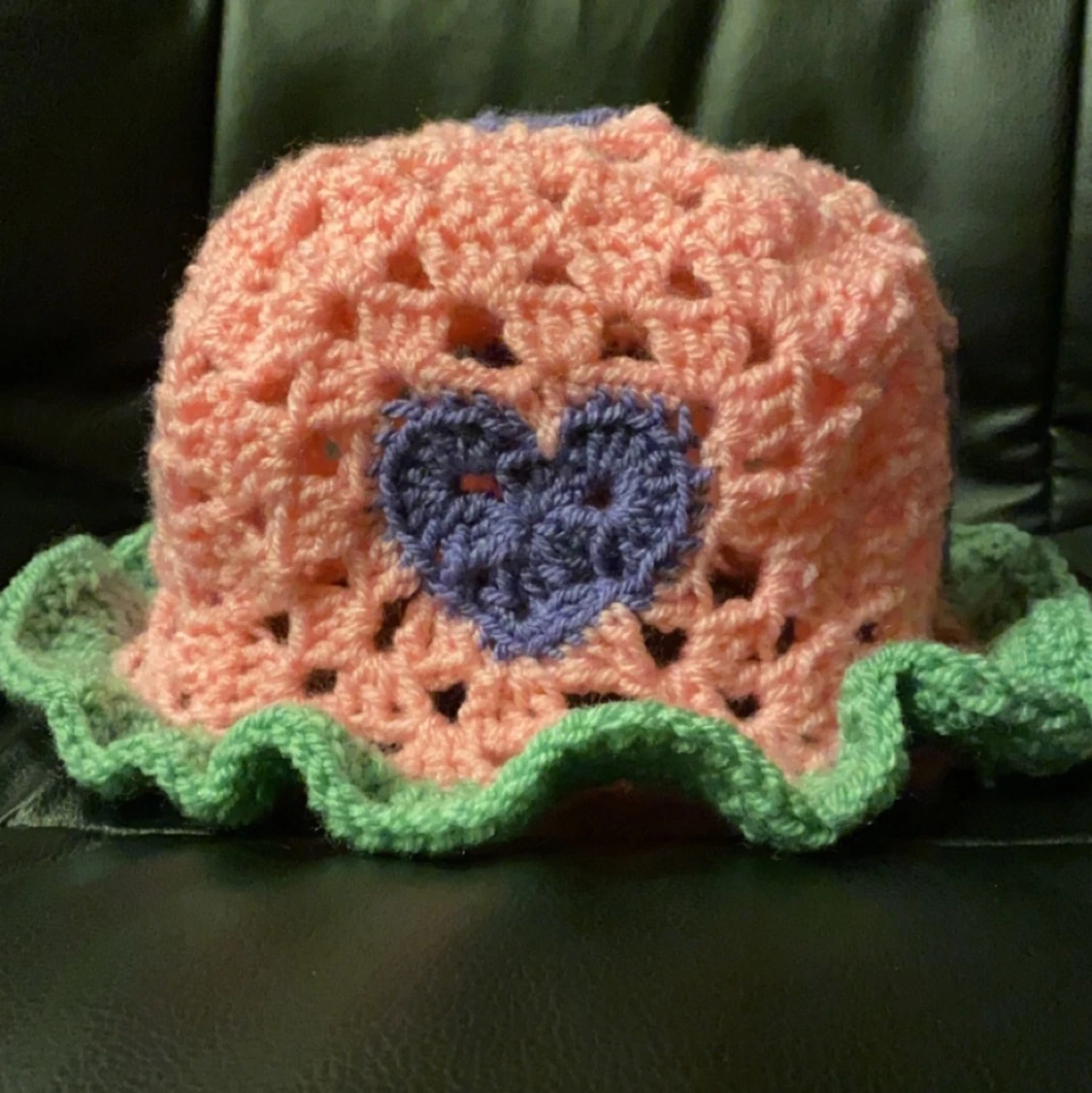 Hemmagjord virkad fiskehatt💗