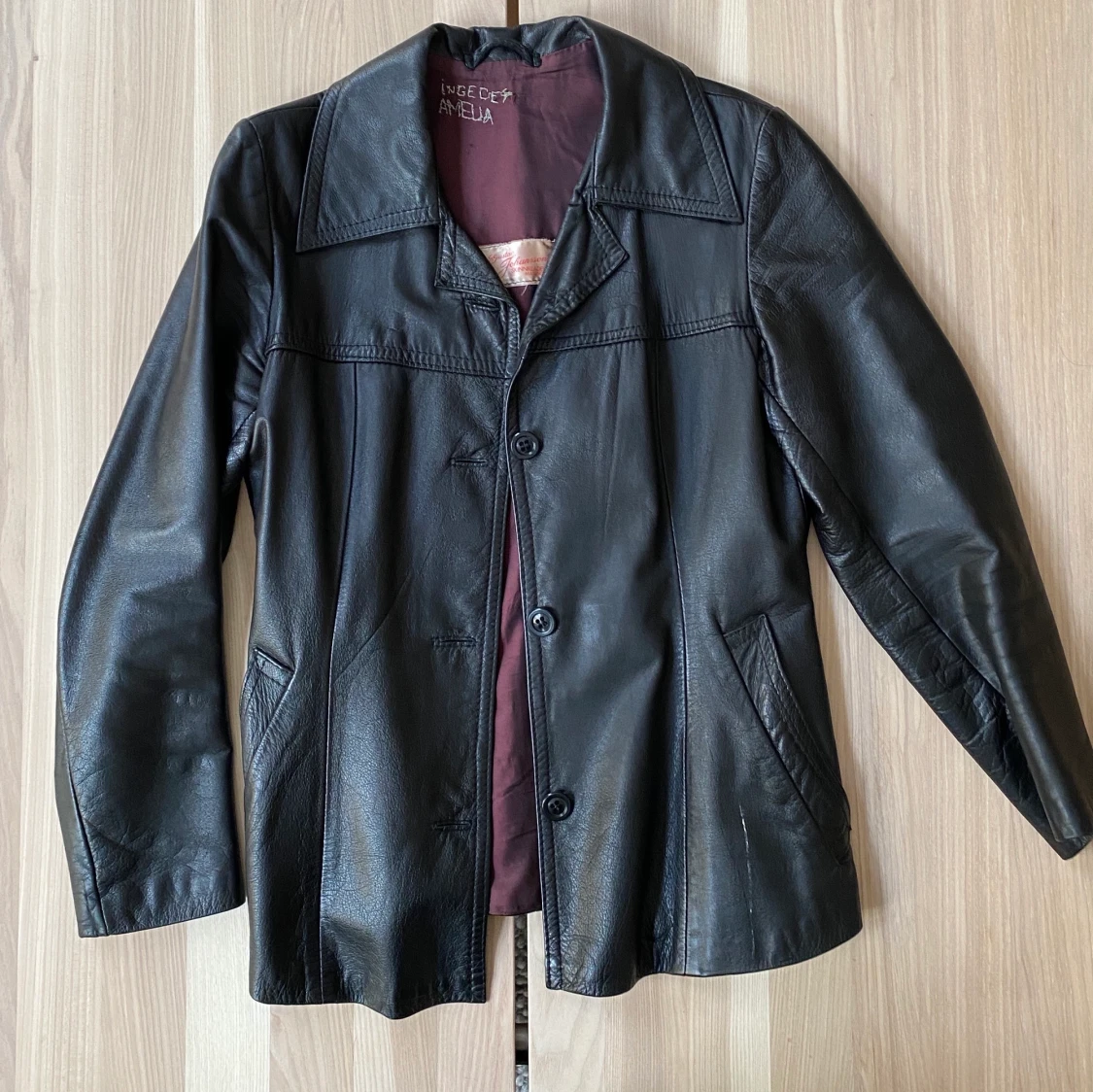 Svart skinnjacka - 90