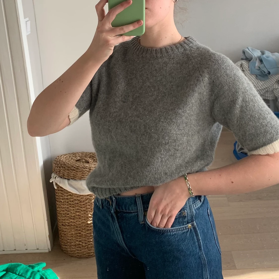 Stickad T-shirt från woodwood  - 91