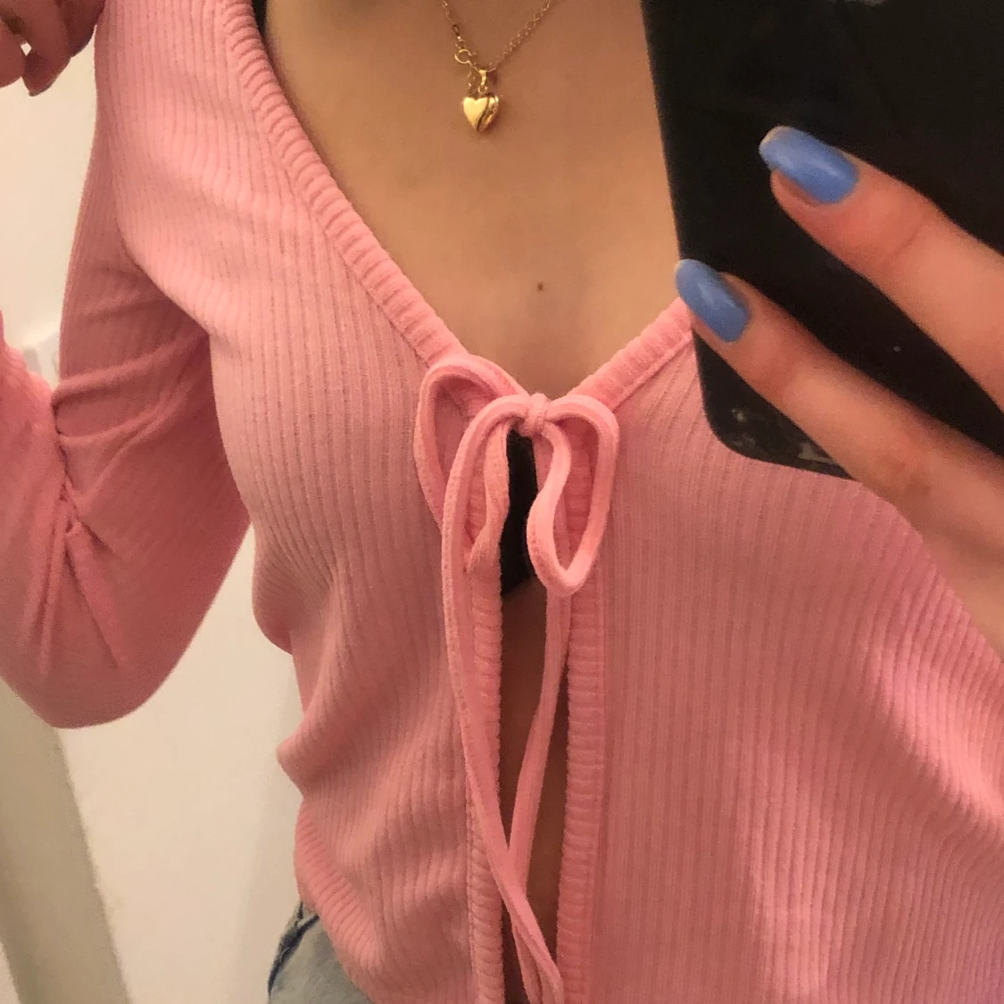 Rosa fin knyt tröja  - 90