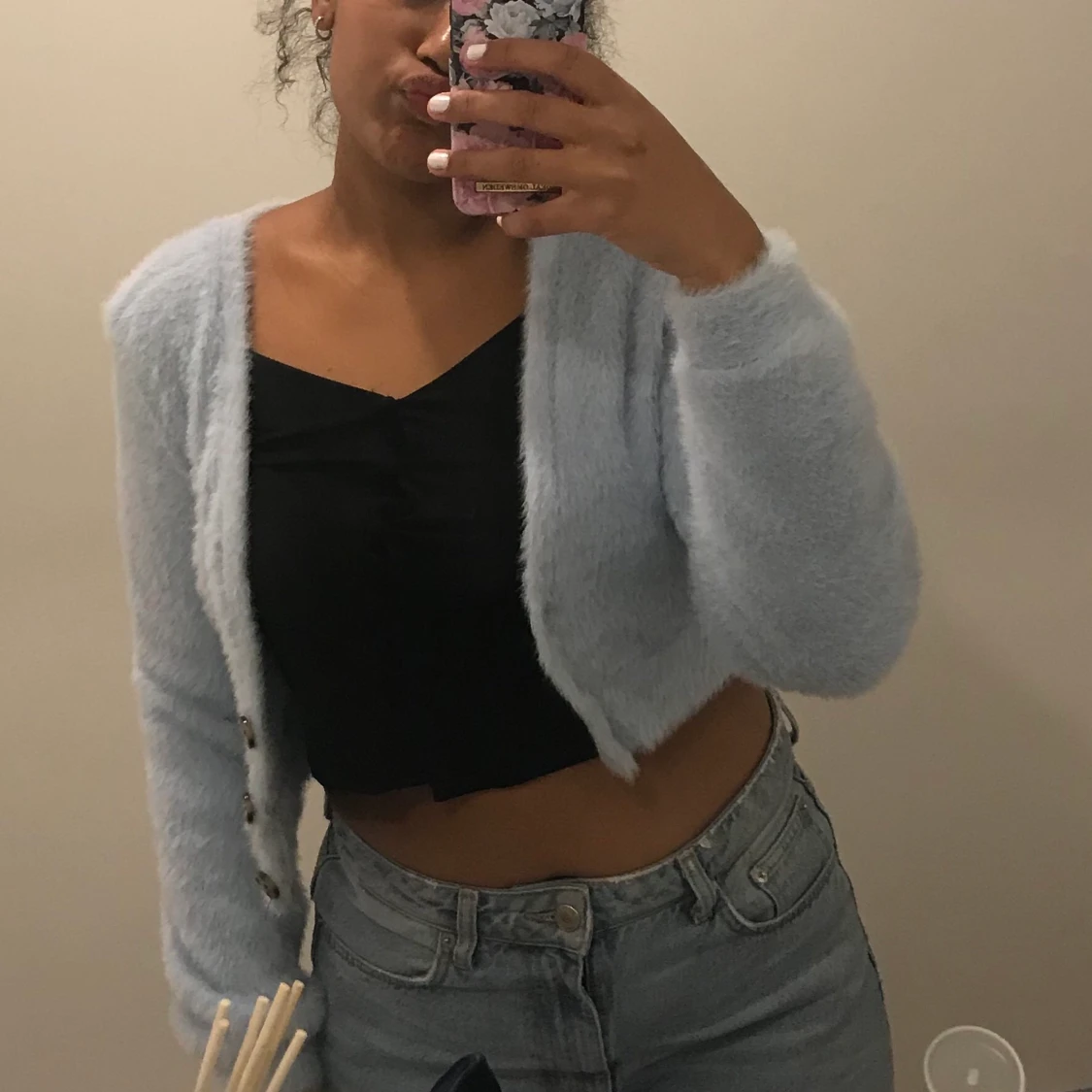 Fluffig kofta från bershka storlek M