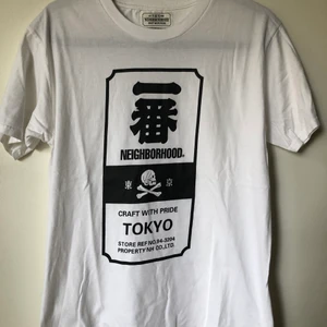 Neighborhood / NBHD Classic Logo Tee - Neighborhood / NBHD Classic Logo T-Shirt  Size tag medium, but fits like a men’s small tee.  Great condition, no flaws or damage.  DM if you need exact size measurements.   Buyer pays for all shipping costs. All items sent with tracking number.   No swaps, no trades, no offers. 