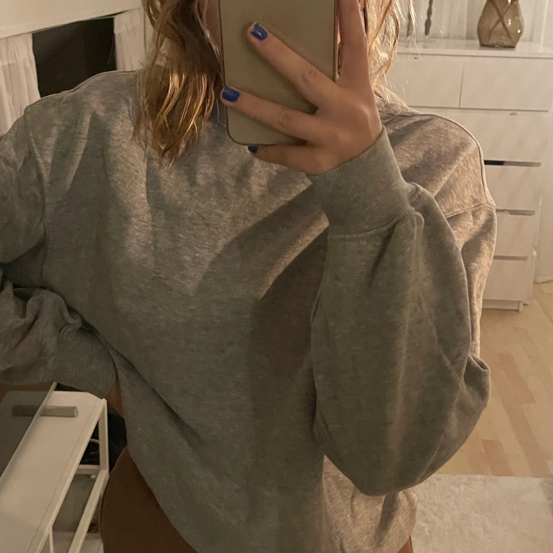 Grå sweatshirt - 90