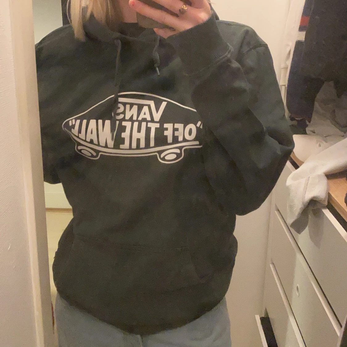 Mörkgrön vans hoodie