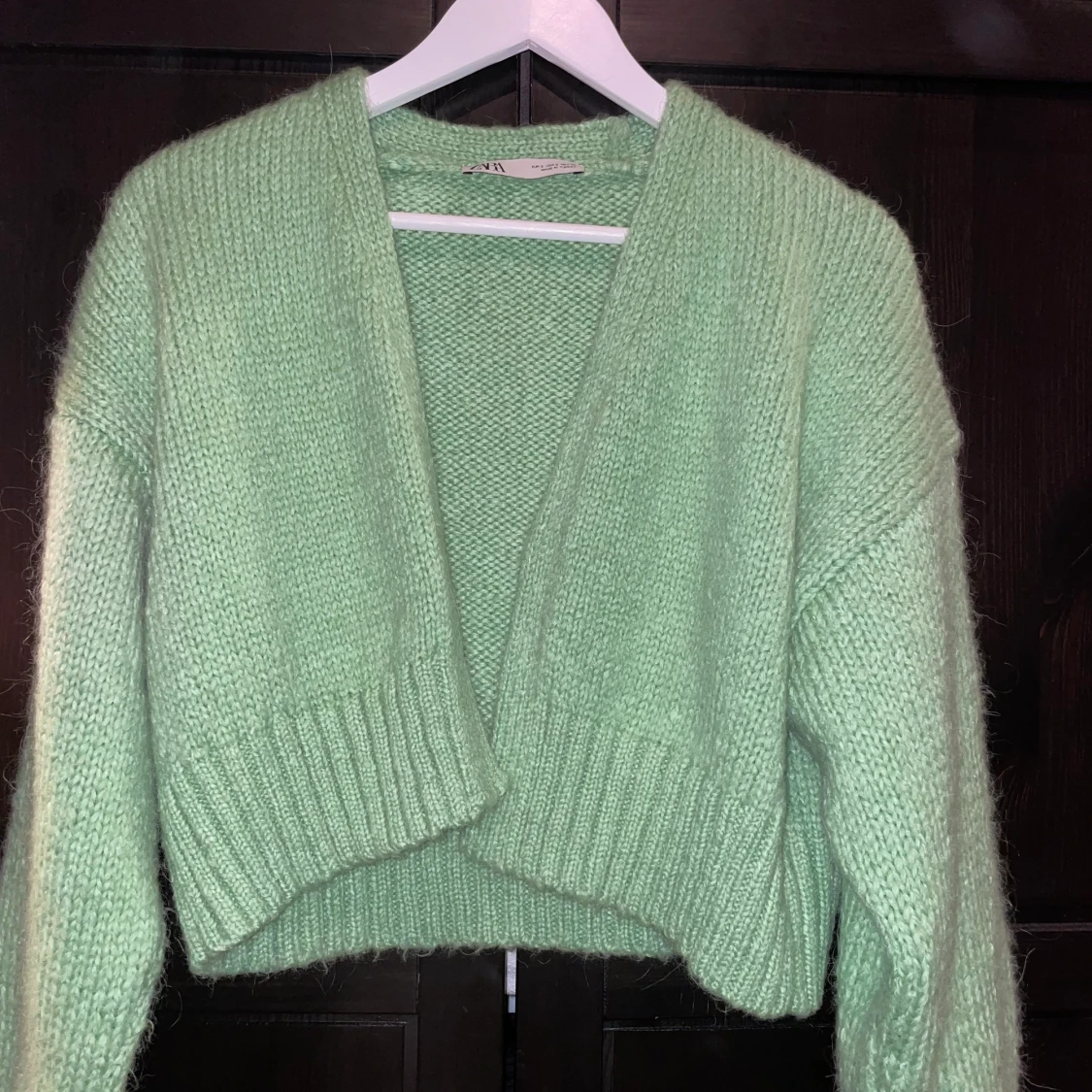 Stickad croppad kofta Zara strl S