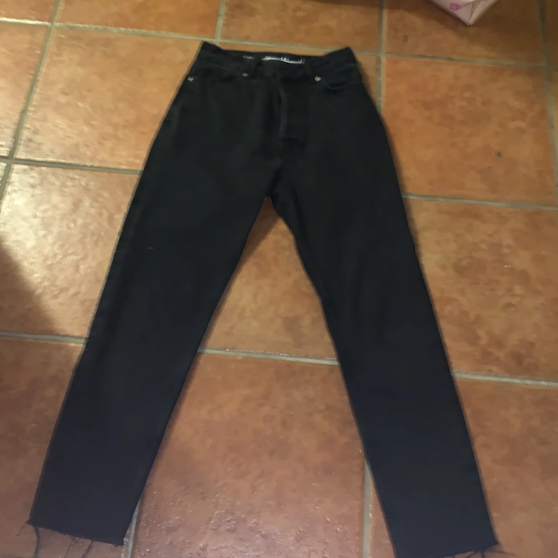 Black straight leg jeans 