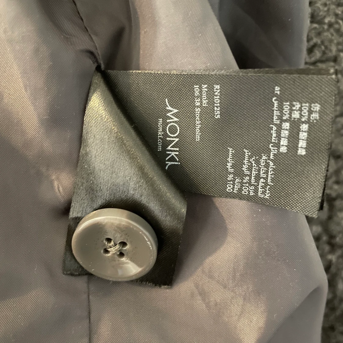 Grå Oversized Teddyjacka från Monki - 91