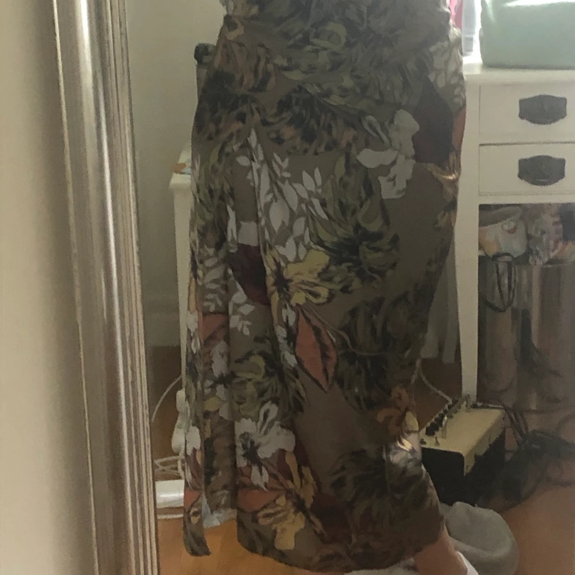 Lång Växtmönstrad Kjol